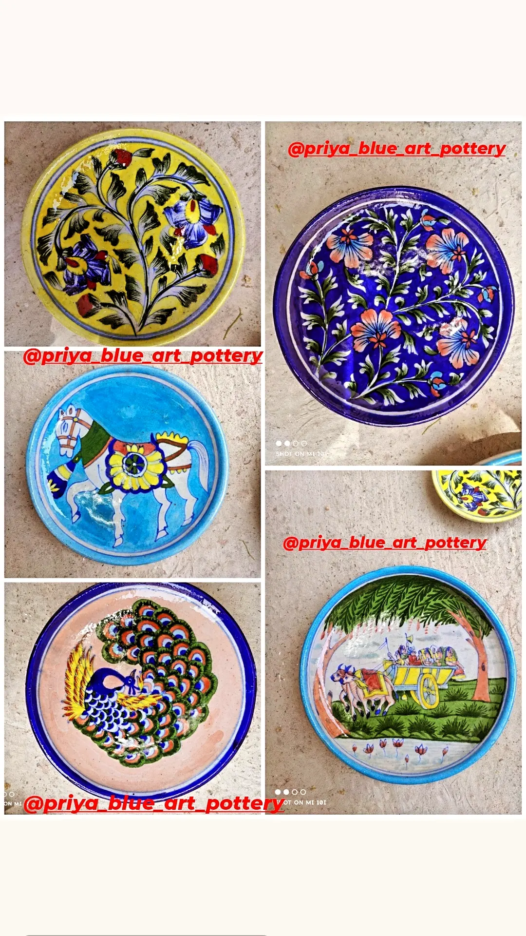 Wall hanging plates uploaded by Priya blue art pottery on 4/22/2022