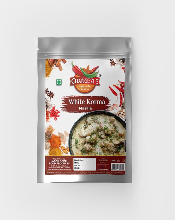 White Korma Masala uploaded by LADDU GOPAL FOOD PRODUCT'S on 4/22/2022