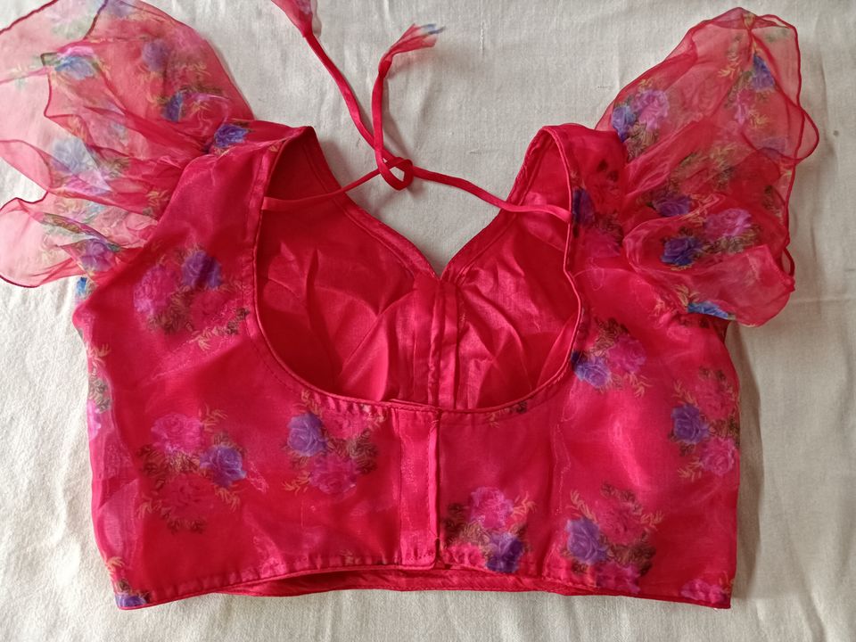Red organza Butterfly Blouse uploaded by T.S Fashions on 4/22/2022