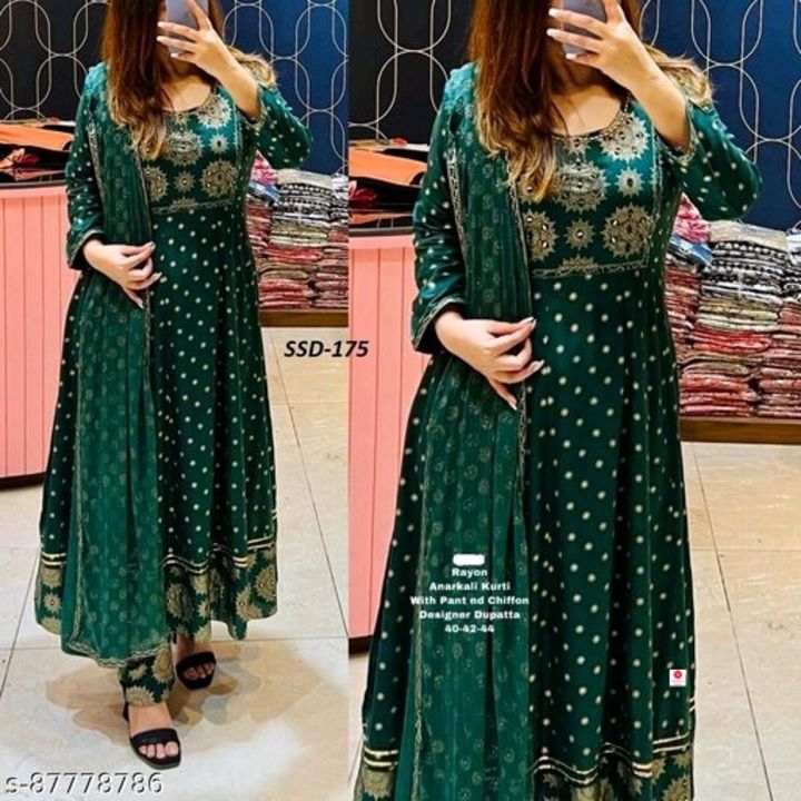 Drrishya fabulous an styles woman kurti set with duppata uploaded by business on 4/22/2022