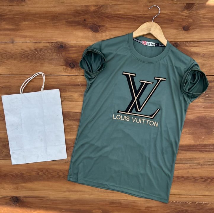 Post image *LYCRA T-SHIRTS* with✅ *BIG LV logo at chest*✅ *Hard patch LV logo*✅ *Proper sizes*✅ *Fully stretchable*✅ *Proper poly packing*
*Pattern:- Half sleeve T-Shirts in 4 awesome colors*
_LYCRA stuff in fully stretchable material with customer satisfaction guarantee_💟

*SIZES:- M L XL**PRICE:- 450/- free ship*
_Full stock available ♥️_