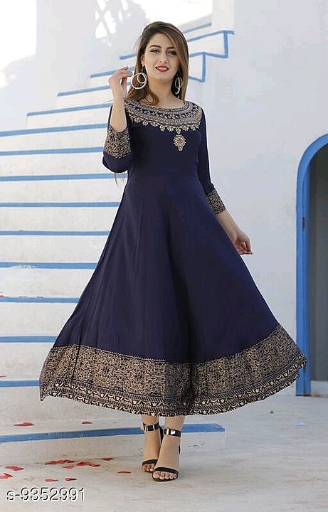 Catalog Name:*Stylish Women's Gown*
Fabric: Rayon
Sleeve Length: Three-Quarter Sleeves
Pattern: Embe uploaded by business on 10/21/2020