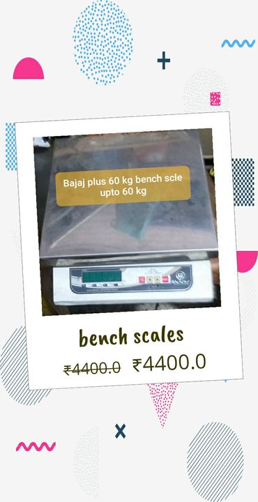 Bajaj plus 60 kg bench scale  uploaded by Shree jagannath weighing on 4/23/2022