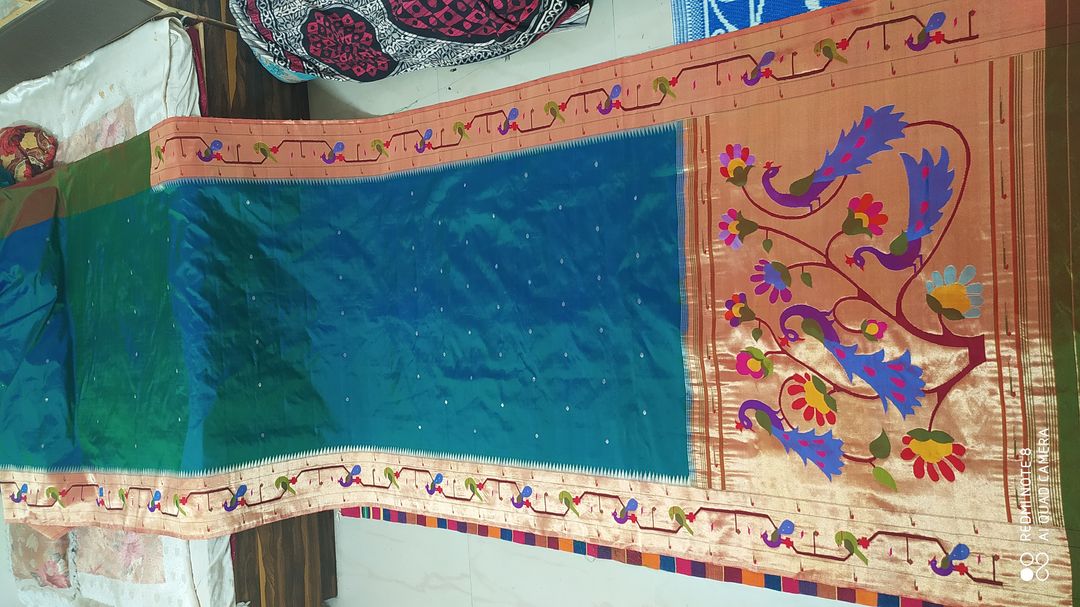 Pure Silk Handloom Yeola Paithani uploaded by Swaradhya Paithani, Yeola on 4/23/2022