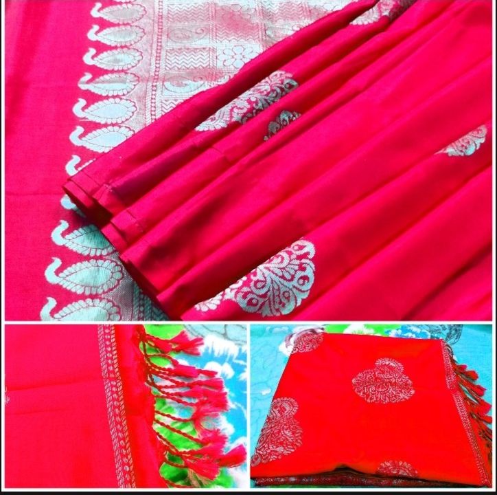 Pure soft silk saree double warp uploaded by Samson prabu on 4/23/2022