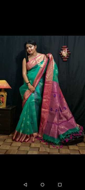 Pure muslin banarasi uploaded by Biswas saree house on 4/23/2022
