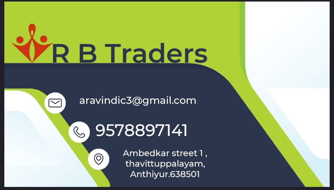 Visiting card store images of R B Traders