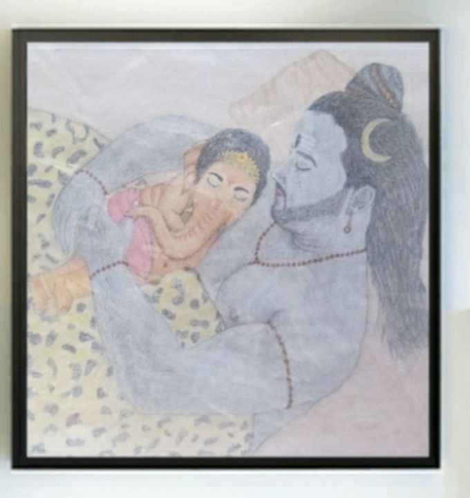 shiv ganesh painting uploaded by atul art on 4/24/2022