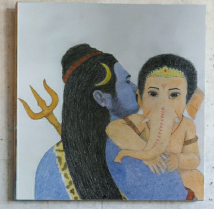 Shiv ganesh painting uploaded by business on 4/24/2022