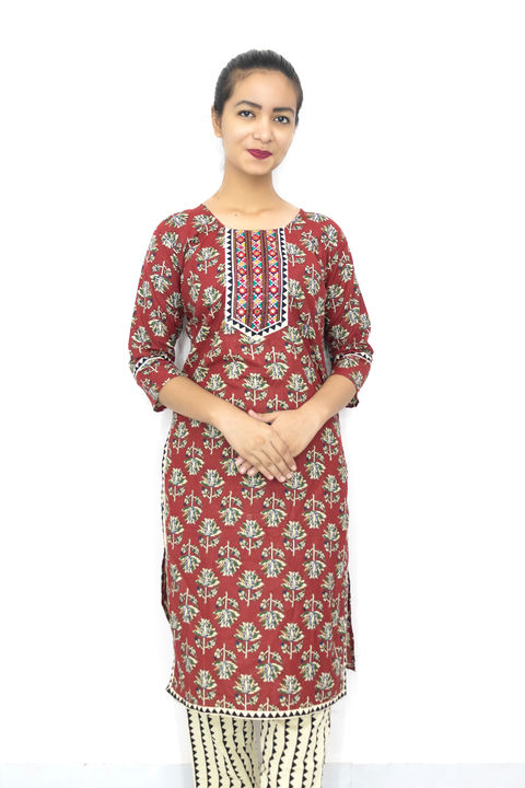 Pant set with kurti  uploaded by MUSKAN TEXTILE PRINTS on 4/24/2022