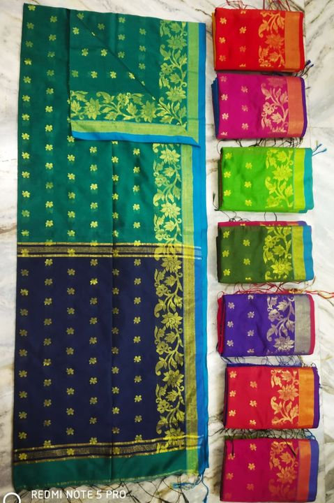 Silk cotton handloom whith blause pic uploaded by business on 4/25/2022