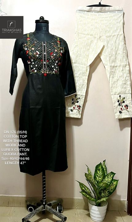 Handwork kurti with pant  uploaded by business on 4/25/2022