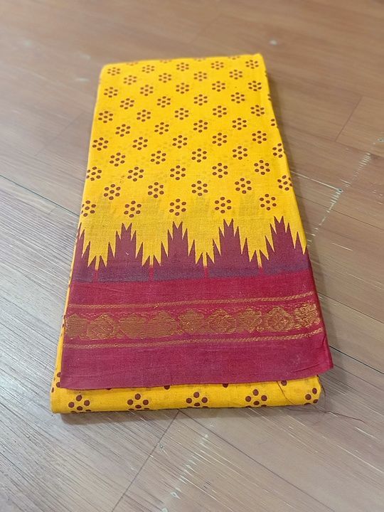 Pure cotton printed saree uploaded by Sreenidhi handlooms on 10/22/2020