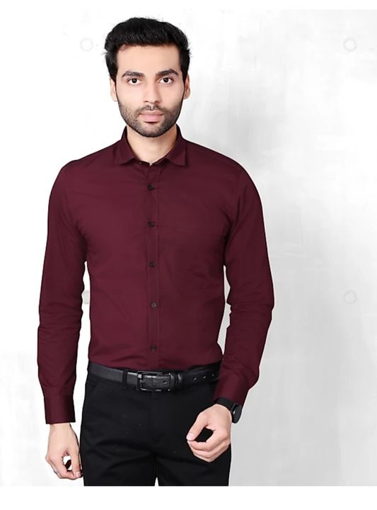 Cotton Shirt Maroon colour  uploaded by Priya Seller on 4/25/2022
