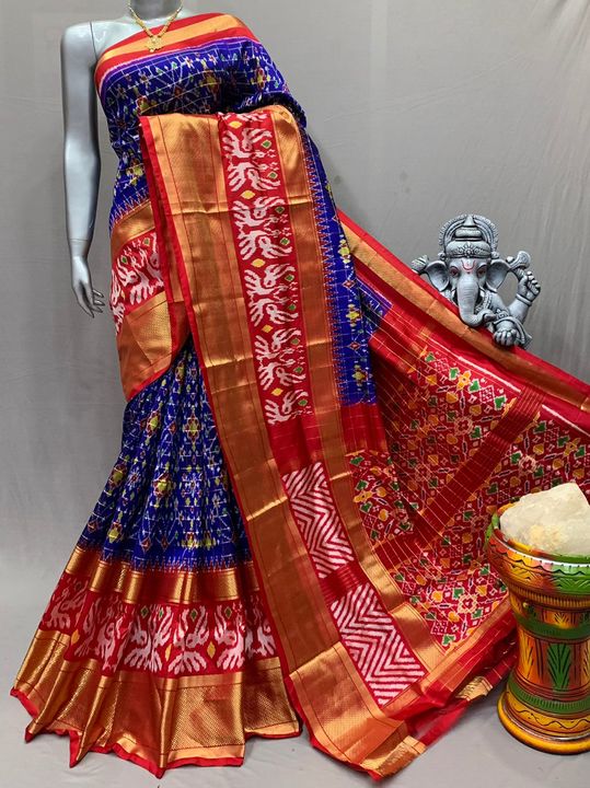 Ikkat silk saree uploaded by business on 4/25/2022