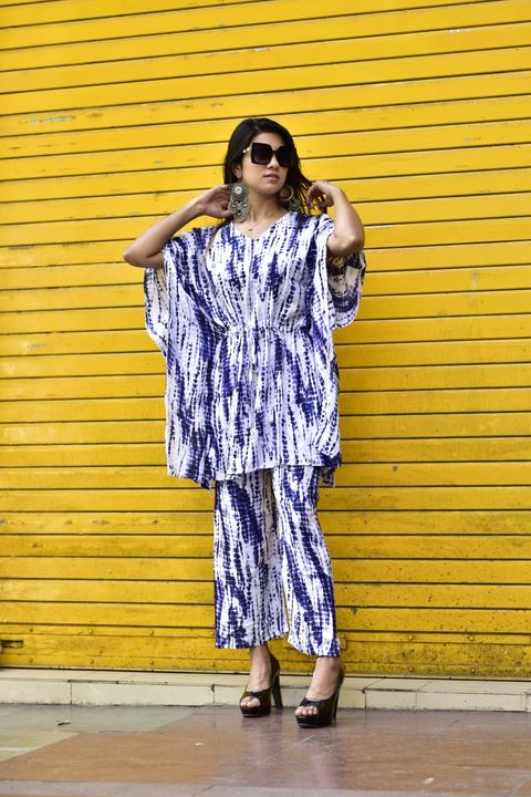 Post image *RESTOCKED IN ALL COLORS!**TIE DYE KAFTAN CO-ORD SETS (KAFTAN WITH PANTS) @ ₹770/ - FREE SHIPPING ONLY!*
|| Size: Top - Free in size till 44 bust; Pants - Free in size till 34 waist || Material: Rayon || 4 Colors Available - Actual Pics Shared || Tentative delivery by courier in 7-8 working days || Slight camera color difference might be there ||