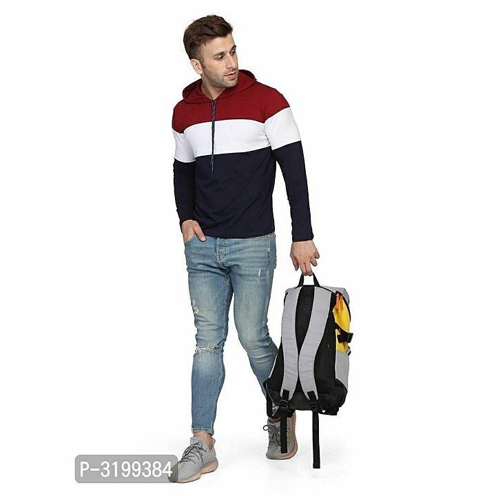 Colourblocked Cotton Hooded T Shirt uploaded by Naav Shopping on 6/16/2020