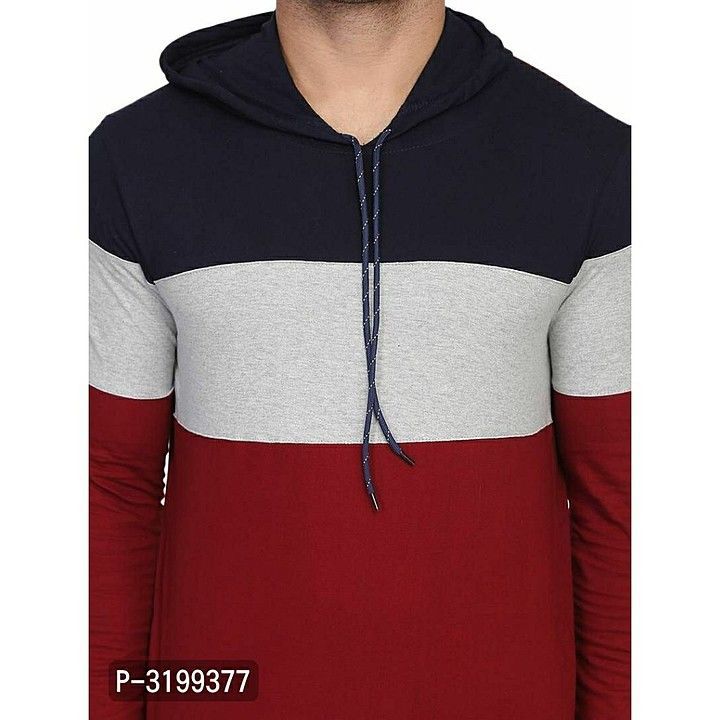 Colourblocked Cotton Hooded T Shirt uploaded by Naav Shopping on 6/16/2020