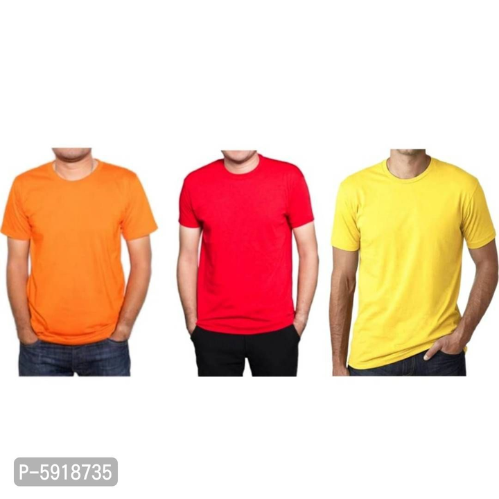 Men's Solid Round Neck T-Shirt Pack Of 3 uploaded by Indian wholesalers on 4/26/2022