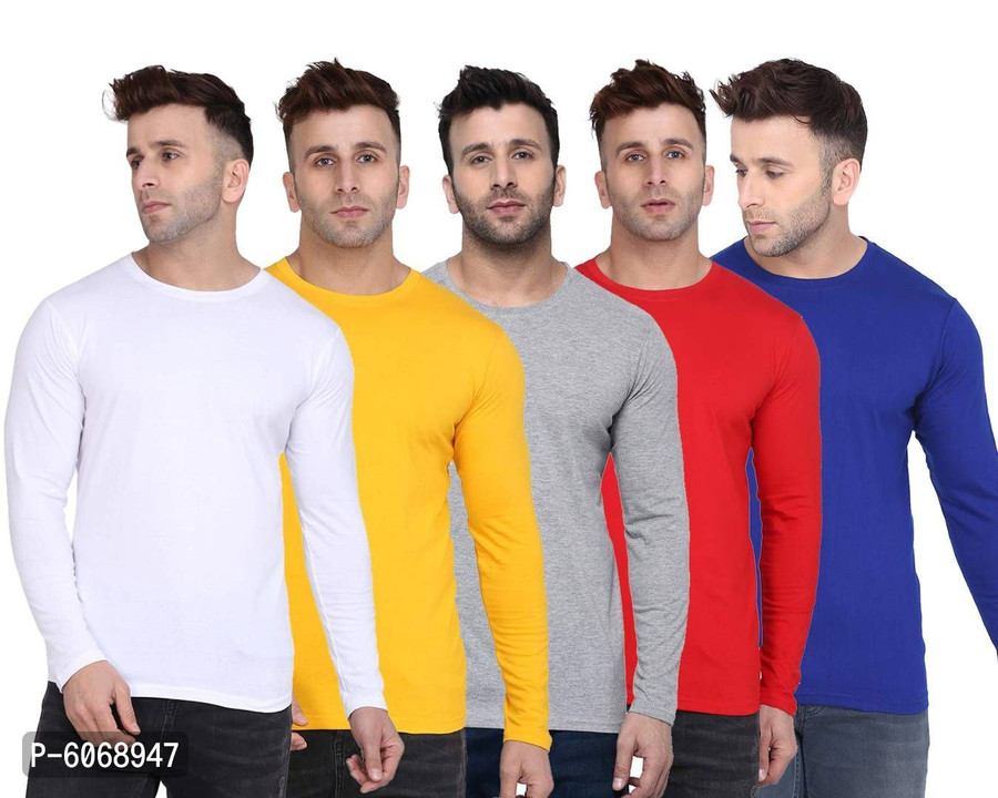 Men's Solid Round Neck T-Shirt Pack Of 3 uploaded by Indian wholesalers on 4/26/2022