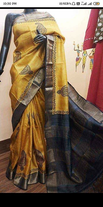 Tussar silk saree and suit
I am manufacturer and supplier of bhagalpuri silk saree uploaded by business on 10/22/2020