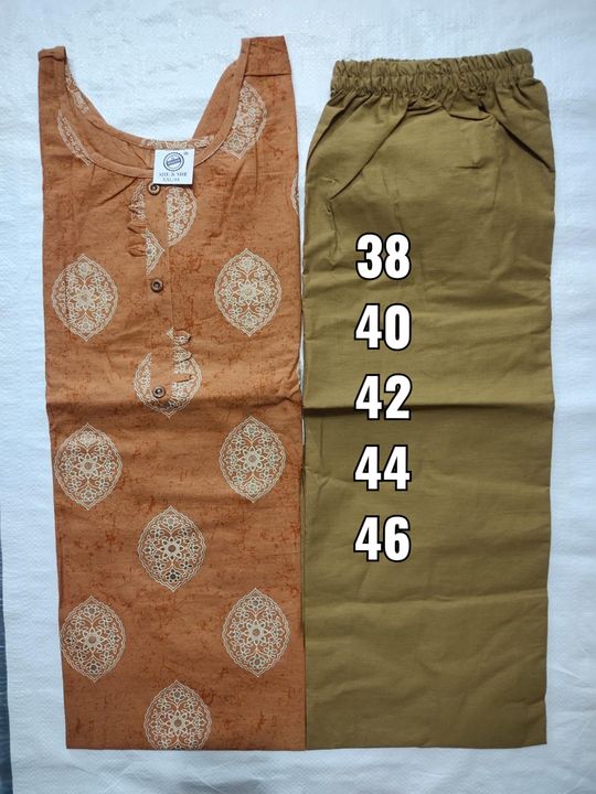 PURE COTTON KURTIS WITH MATCHING PLAZOO   uploaded by business on 4/27/2022