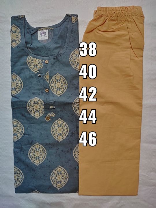 PURE COTTON KURTIS WITH MATCHING PLAZOO   uploaded by business on 4/27/2022
