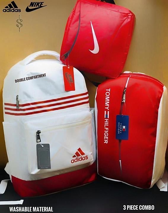 **RESTOCKED AGAIN* 

*FIRST TIME BRAND-ADIDAS  TOMMY AND NIKE IN IMPORTED MAT MATERIAL 3pc Backpack  uploaded by XENITH D UTH WORLD on 10/22/2020