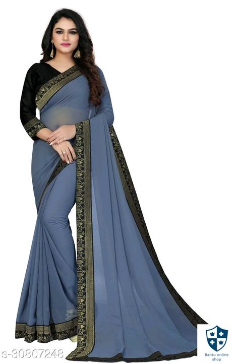 Solid Daily Wear Poly Georgette Saree 
Name: Solid Daily Wear Poly Georgette Saree 
 uploaded by business on 4/27/2022