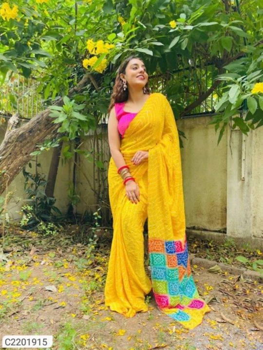New Bandhani Print Georgette Saree uploaded by business on 4/27/2022