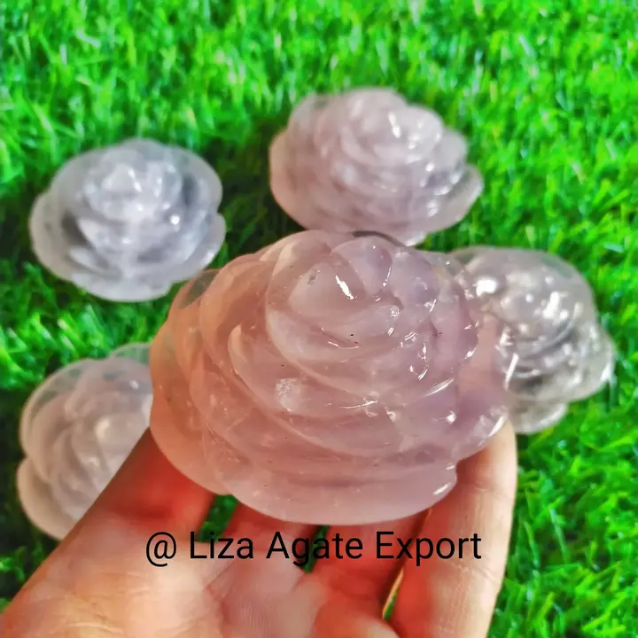 beautiful top Natural Rose 🌺 .quartz flowers. 🌺 uploaded by business on 4/27/2022