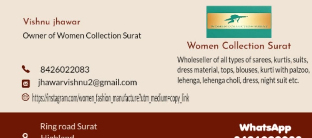 Visiting card store images of Women Collection