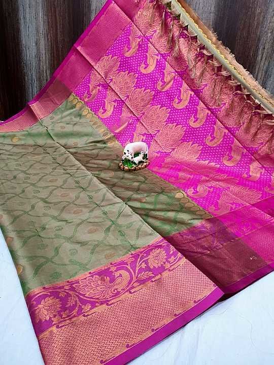 Paithani design saree with butta & Rech pallu 6.30"metrs  uploaded by business on 10/22/2020
