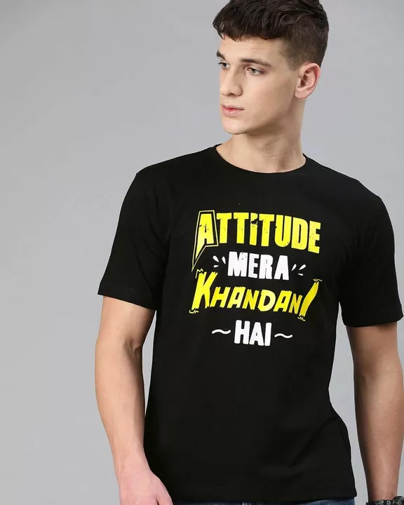 Deepcrown printed tshirt Attitude Mera khandani hai uploaded by business on 4/28/2022