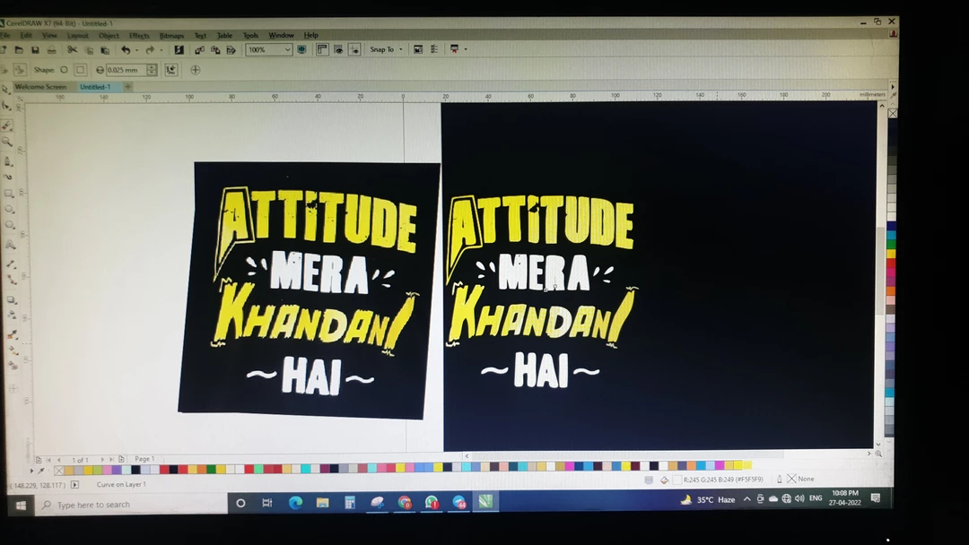 Deepcrown printed tshirt Attitude Mera khandani hai uploaded by Deepcrown fashion on 4/28/2022