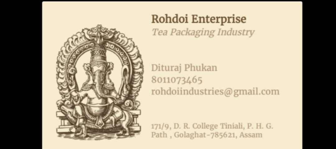 Visiting card store images of 🇮🇳 Rohdoi Enterprise