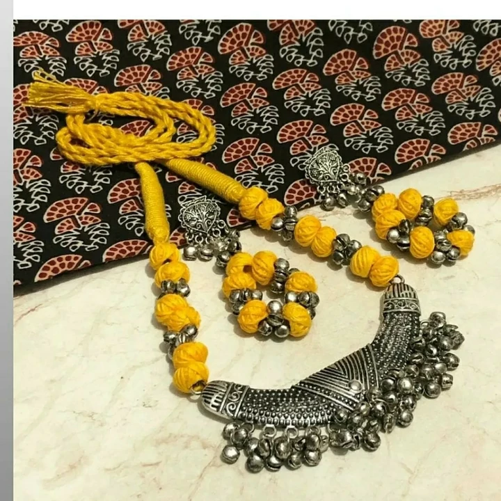 Statement Oxidised Choker Necklace & Earrings Set uploaded by Krishna-handicrafts on 4/29/2022
