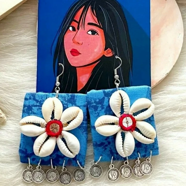 Fabric earrings uploaded by business on 4/29/2022