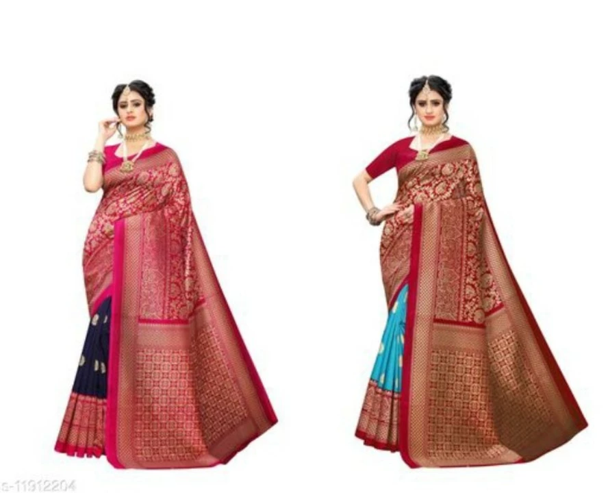 Art silk half an half saree uploaded by Fashion bazer on 4/29/2022