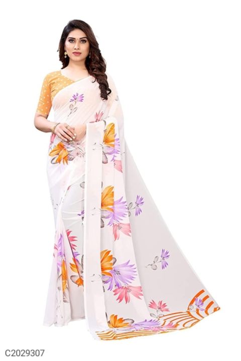 Post image *Catalog Name:* Elegant Printed Georgette Saree⚡⚡ Quantity: Only 5 units available⚡⚡*Details:*Product Name: Elegant Printed Georgette Saree Package Contains: 1 piece of Saree with 1 piece of BlouseSarees Fabric: GeorgetteSaree Work: PrintedBlouse Fabric: GeorgetteBlouse Work: PrintedSaree Length: 5.5Saree Blouse Length: 0.8Weight: 500Designs: 9💥 *FREE Shipping* 💥 *FREE COD*💥 *FREE Return &amp; 100% Refund*🚚 *Delivery:* Within 7 daysBuy online send me screenshot on WhatsApp 8683905373