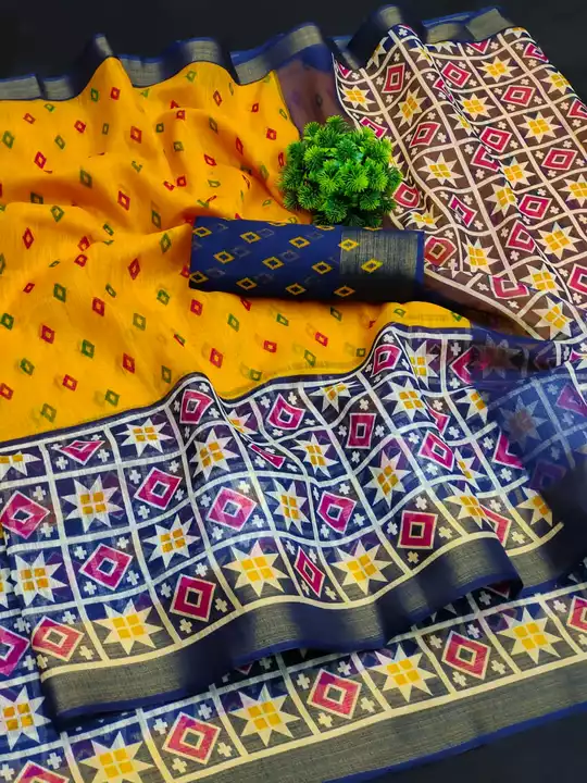 Abstract Printed Cotton Saree  uploaded by business on 4/29/2022