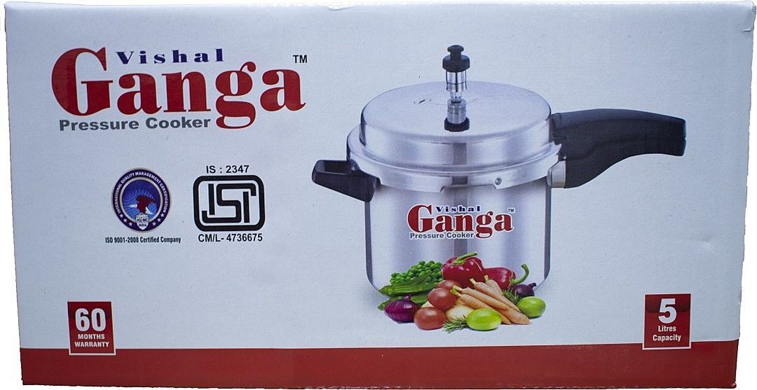 Vishal Ganga 5 Litres Aluminum pressure cooker. uploaded by business on 10/23/2020