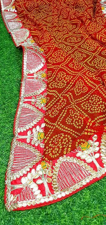 Bhandhani Gorget saree uploaded by business on 6/16/2020