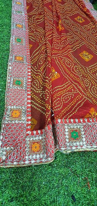 Bhandhani Gorget saree uploaded by business on 6/16/2020