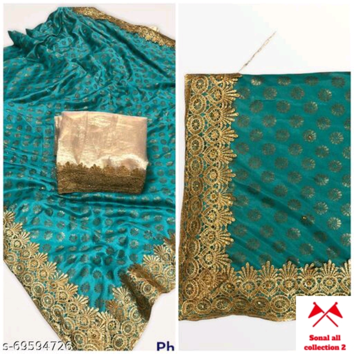 Post image Rs.700Trendy Pretty SareesName: Trendy Pretty SareesSaree Fabric: GeorgetteBlouse: Separate Blouse PieceBlouse Fabric: SilkPattern: EmbroideredBlouse Pattern: Same as BorderMultipack: SingleSizes: Free Size (Saree Length Size: 5.5 m, Blouse Length Size: 0.8 m) 
Country of Origin: India