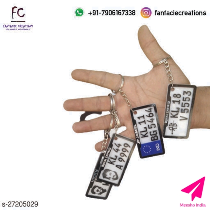Post image Attractive KeychainsName: Attractive KeychainsMaterial: PlasticPack: Pack of 1Product Length: 3 InchProduct Breadth: 1.5 InchProduct Height: 0.5 Inch
Country of Origin: India