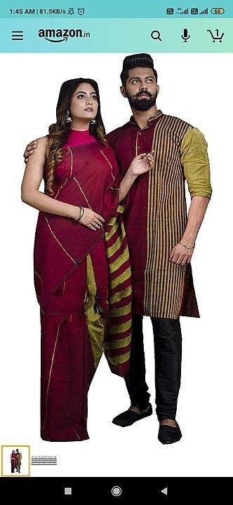 Couple saree nd kurta uploaded by Shyam saware fashion on 10/23/2020