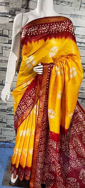 Silk staple printed saree 
Wlc 🌺🌺 
Reseller & wholesalere 
What's up no 
- uploaded by business on 10/23/2020