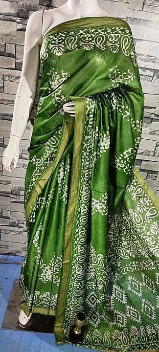 Silk staple printed saree 
Wlc 🌺🌺 
Reseller & wholesalere 
What's up no 
- uploaded by Gazi Creation Fabs on 10/23/2020