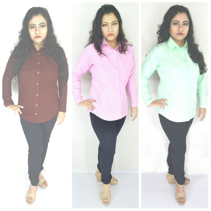 Women/Girls plain solid cotton formal shirts uploaded by Maambe wears on 5/1/2022